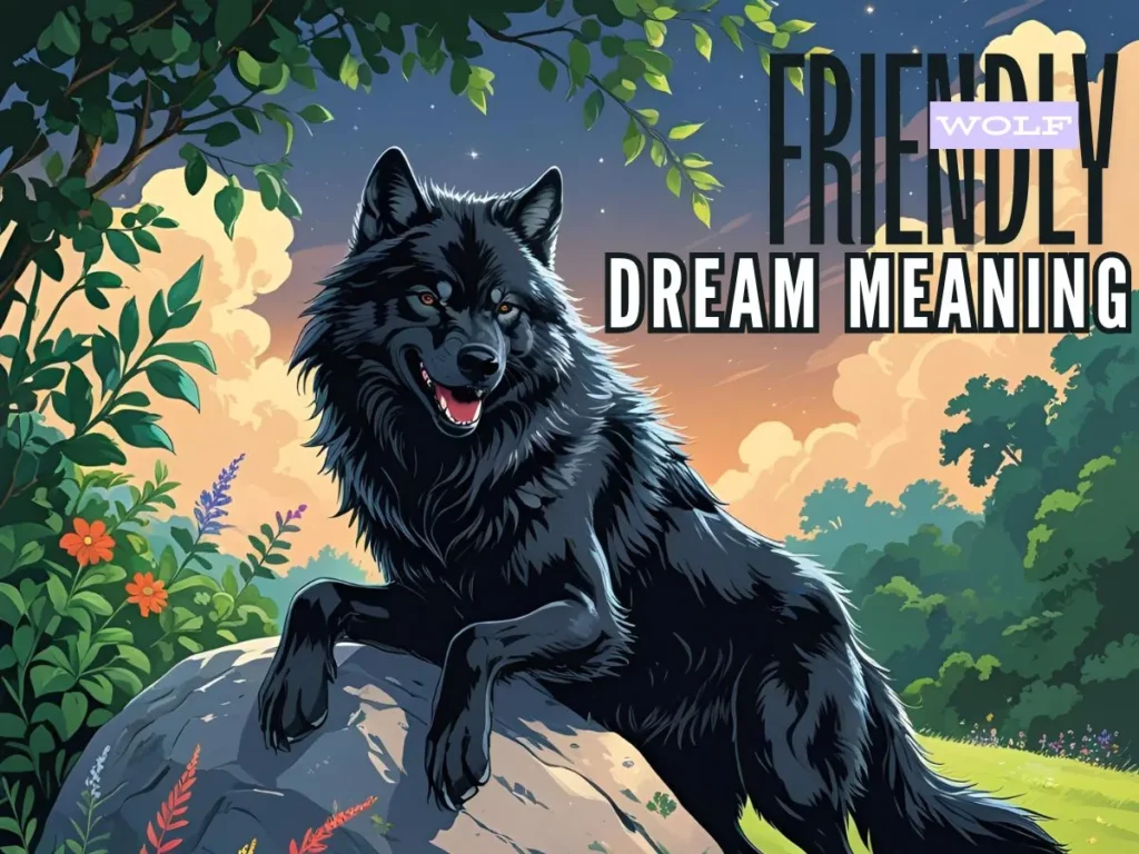 Friendly Black Wolf Dream
