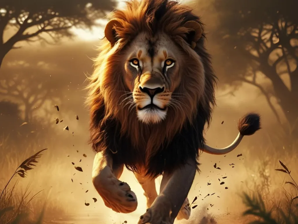 Dreaming of a Lion Chasing 