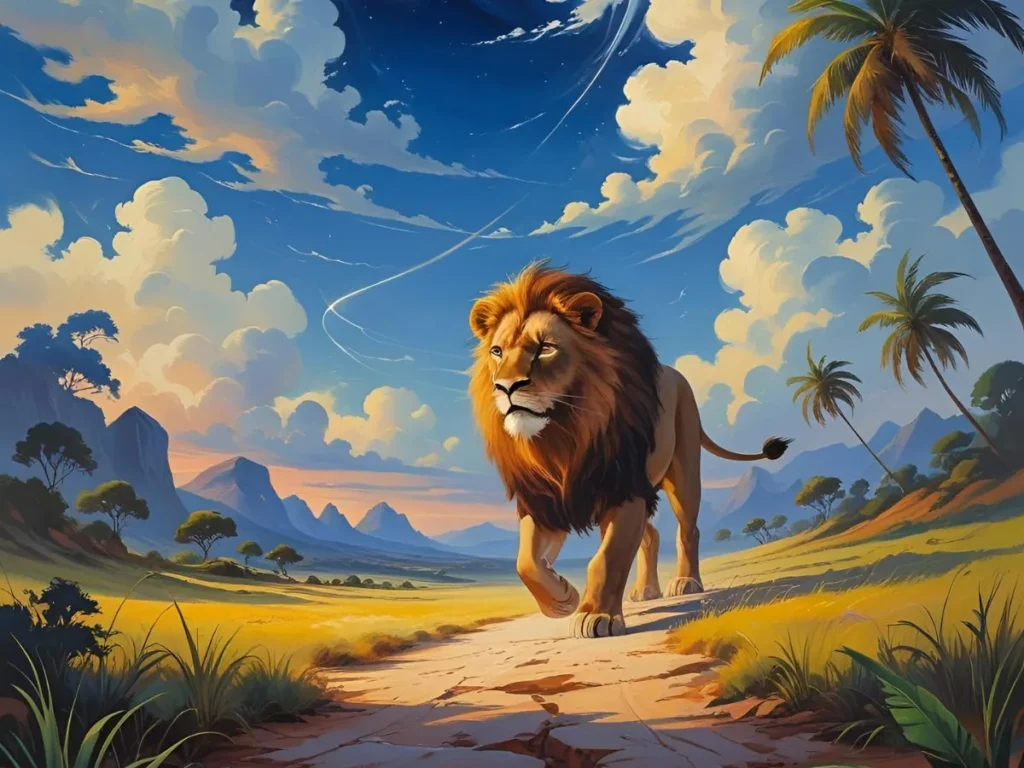 Escaping from Lion in Dream 