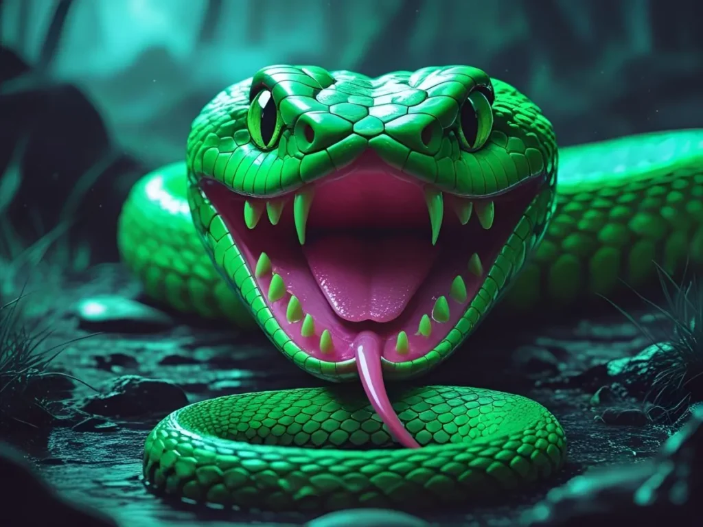 Green Snake Bite in Dream