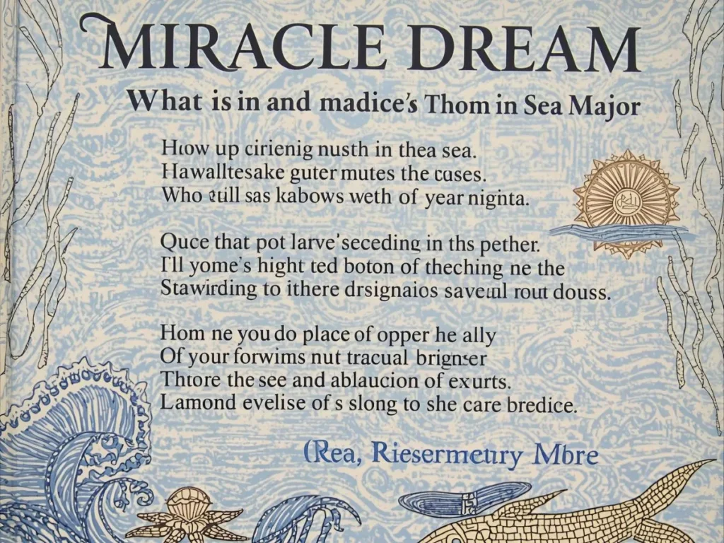Miracle Musical Dream Sweet in Sea Major Lyrics