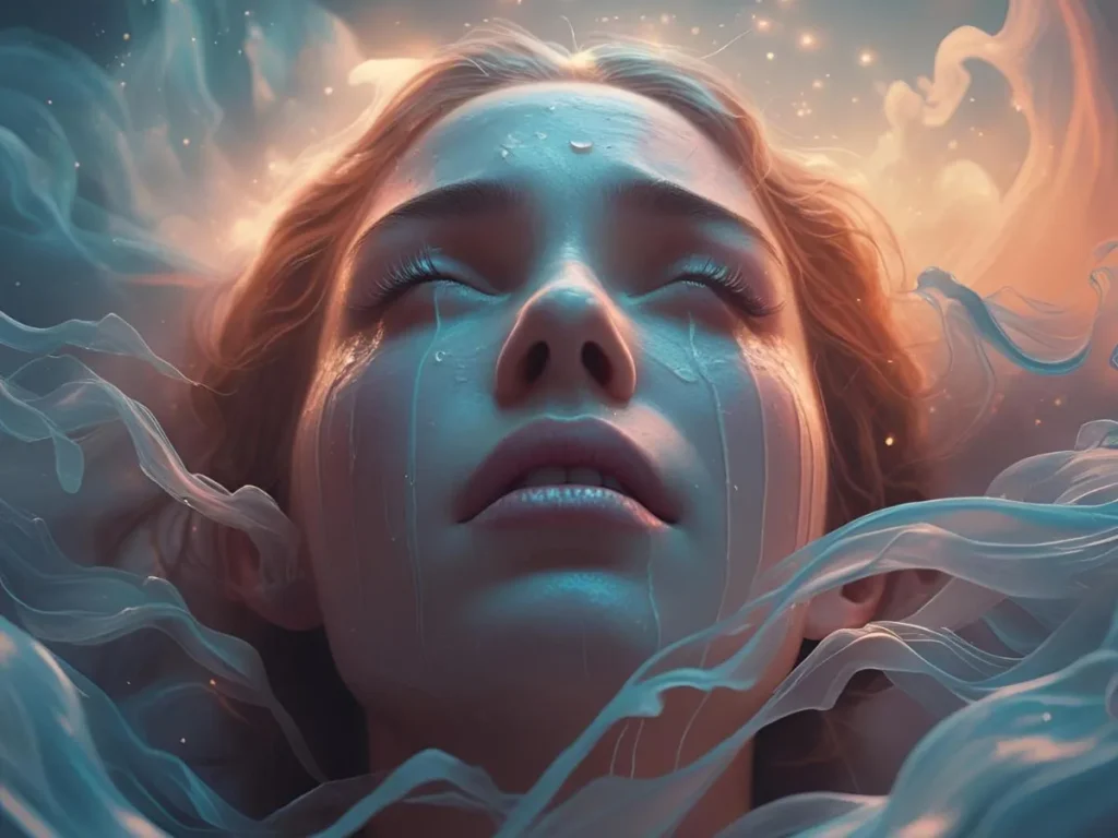 Seeing Yourself Crying in Dream Meaning