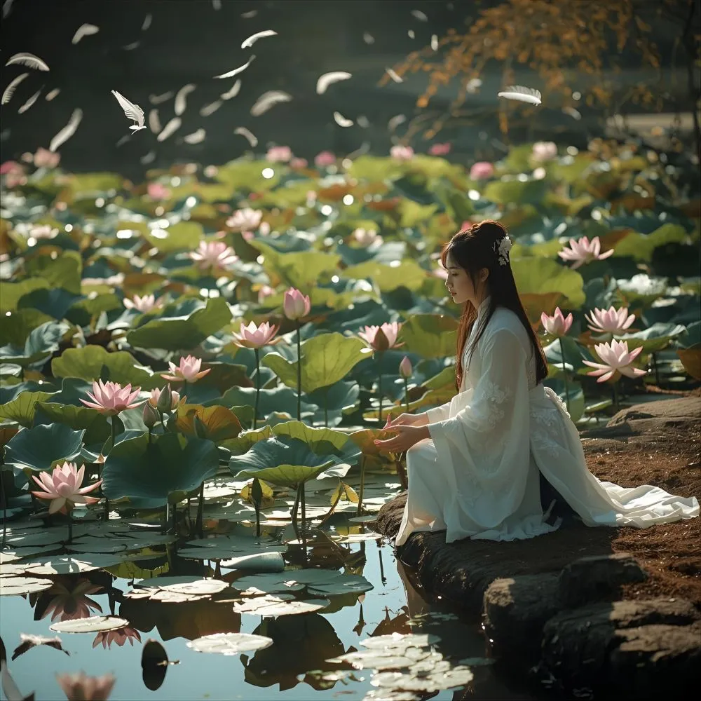 Chinese Lotus Flowers